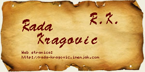 Rada Kragović vizit kartica